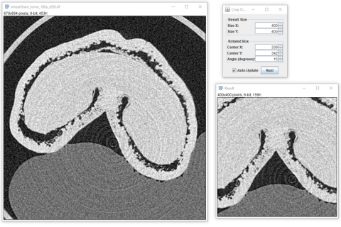 Usage example of the Rotated Crop Plugin